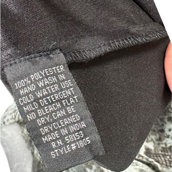 NWT Anthropologie Chaudry Maxi‎ Dress Snake Print Sleeveless Lined silver sz M - Picture 9 of 11